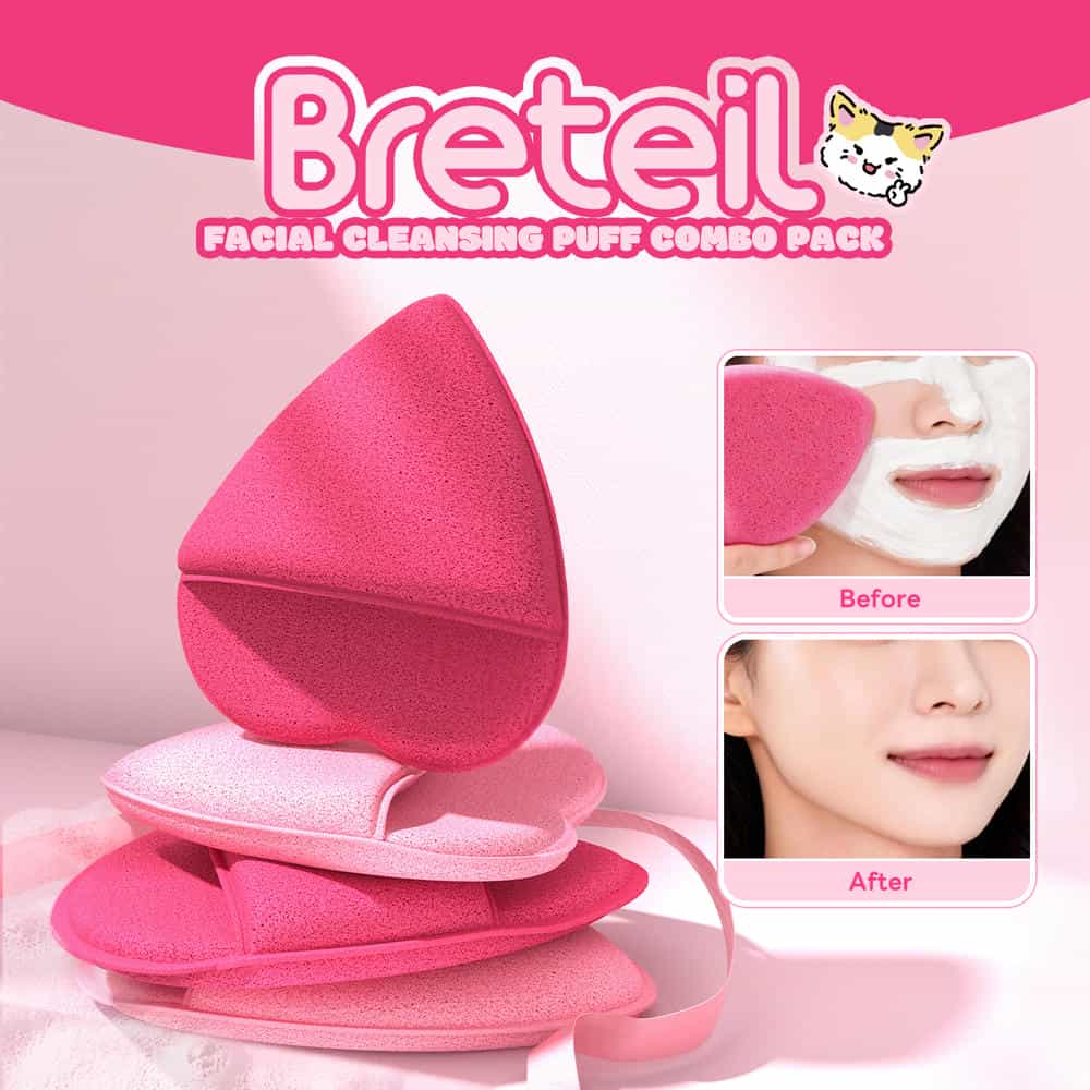 Breteil Wholesale New Arrival Facial Sponge Cleansing Puff Water Drop Glove Face Wash Reusable  Facial  Daily Cleansing Puff - 图片 1