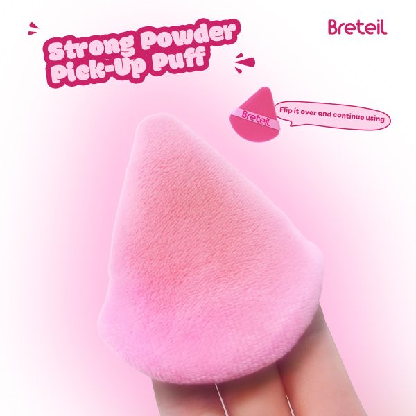 Breteil Wholesale Powder Puff Loose Sponge Powder Cosmetic Soft Cotton Puff Teardrop-shaped Triangle-shaped Powder Puff