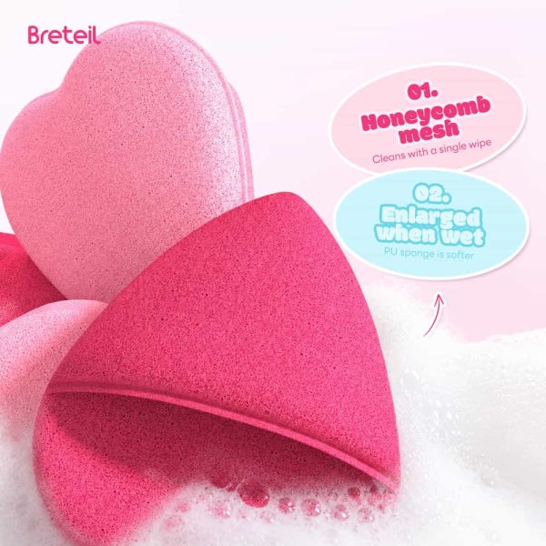 Breteil Wholesale New Arrival Facial Sponge Cleansing Puff Water Drop Glove Face Wash Reusable  Facial  Daily Cleansing Puff