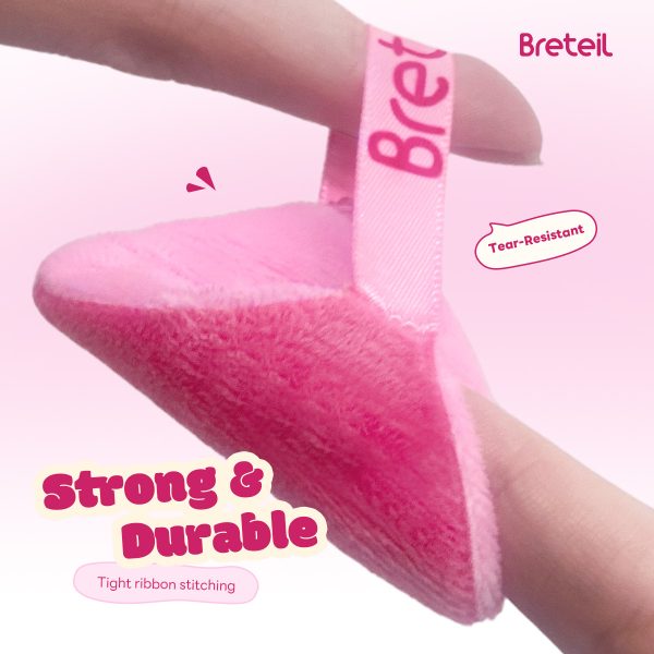 Breteil Wholesale Powder Puff Loose Sponge Powder Cosmetic Soft Cotton Puff Teardrop-shaped Triangle-shaped Powder Puff