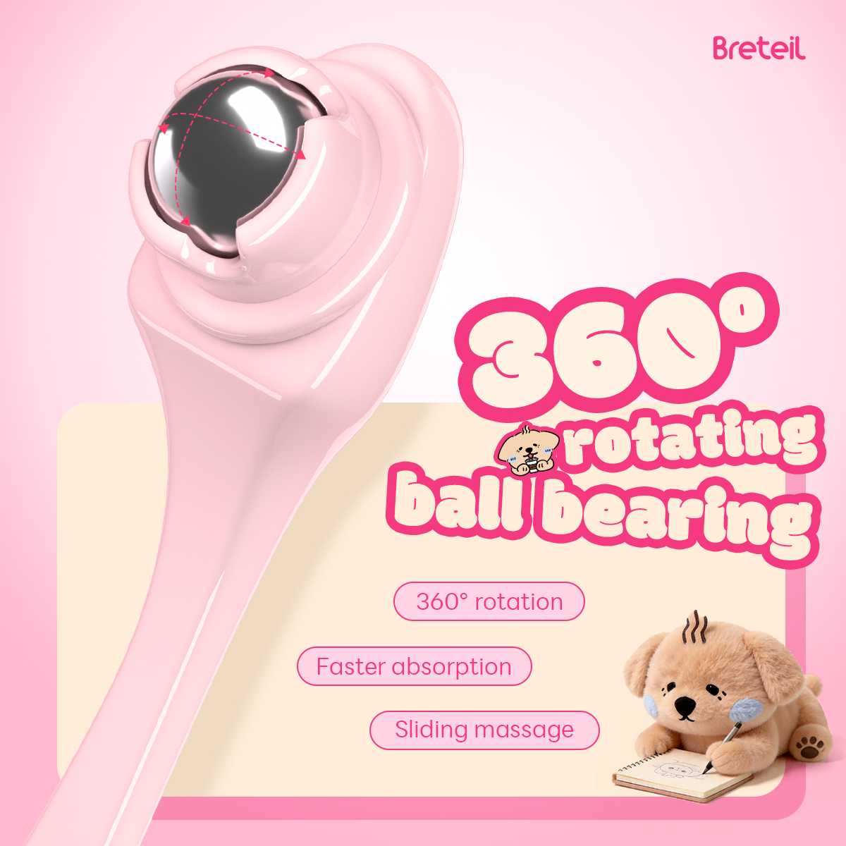 Breteil Skincare Ice Therapy Device Facial Soothing Lifting Anti-Wrinkle Cold Therapy Ice Stick Facial Eye Massage Roller - 图片 6