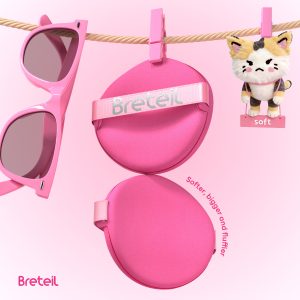 Breteil Wholesale  9PCS Powder Puff Loose Sponge Washable Soft Cotton Puff Teardrop-shaped 9PCS Double-sided Powder Puff - 图片 6