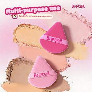 Breteil Wholesale Powder Puff Loose Sponge Powder Cosmetic Soft Cotton Puff Teardrop-shaped Triangle-shaped Powder Puff - 图片 8