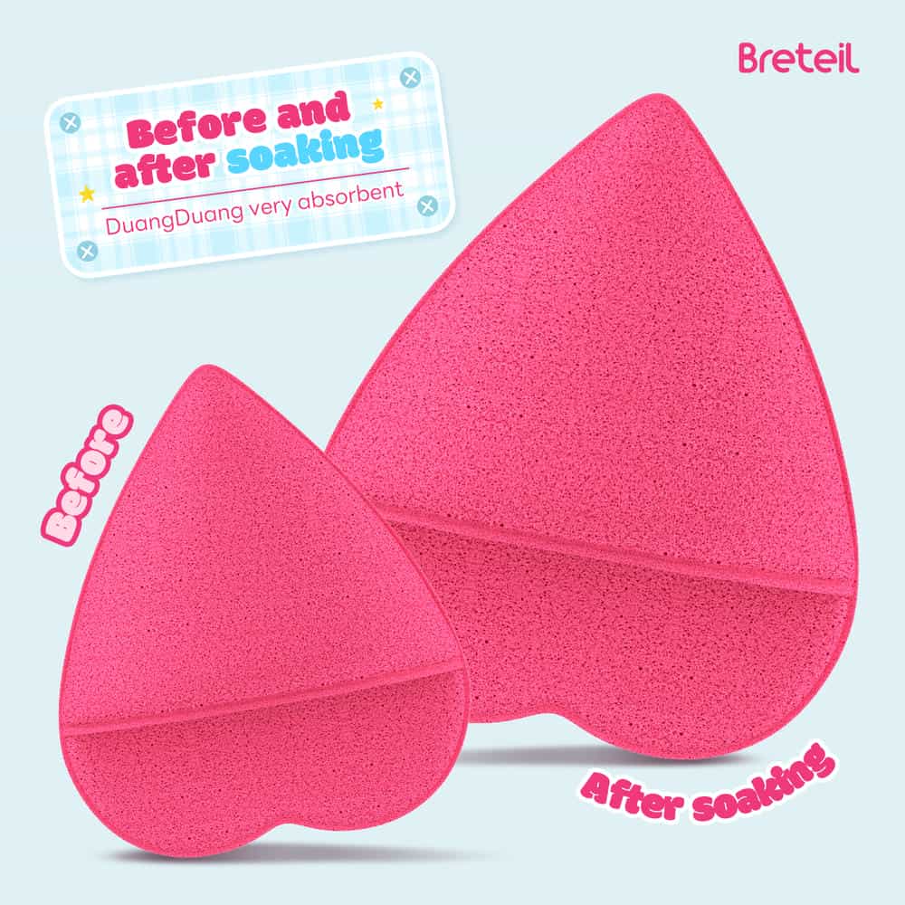 Breteil Wholesale New Arrival Facial Sponge Cleansing Puff Water Drop Glove Face Wash Reusable  Facial  Daily Cleansing Puff - 图片 5