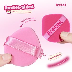Breteil Wholesale Powder Puff Loose Sponge Washable Powder Powder Cosmetic Soft Cotton Puff Teardrop-shaped Powder Puff - 图片 6