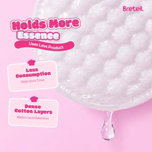 Breteil Wholesale Makeup Remover Pads Wet Compress Pads Cosmetic Pads 2-in-1 Makeup Remover and Skincare Pads - 图片 6