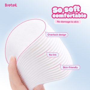 Breteil Wholesale Round Thick Makeup Remover Pads Silky Soft Multi-Use Makeup Remover Pads  Wet Compresses Makeup Remover - 图片 6