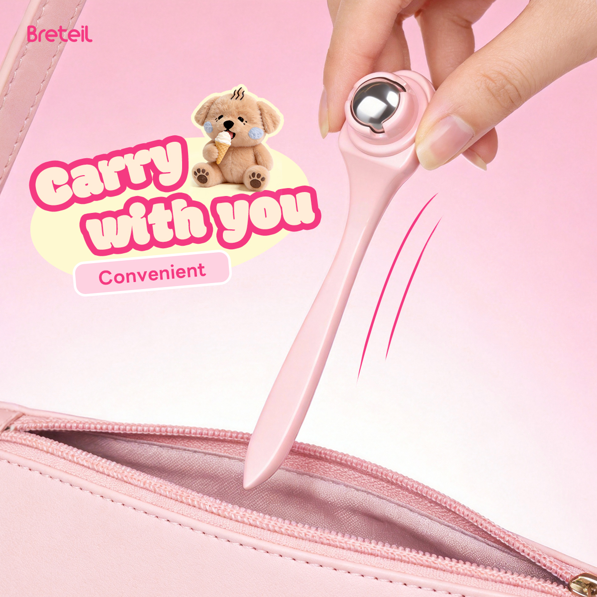 Breteil Skincare Ice Therapy Device Facial Soothing Lifting Anti-Wrinkle Cold Therapy Ice Stick Facial Eye Massage Roller - 图片 8