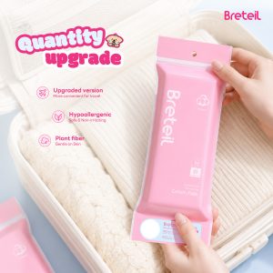 Breteil Wholesale Round Thick Makeup Remover Pads Silky Soft Multi-Use Makeup Remover Pads  Wet Compresses Makeup Remover - 图片 7