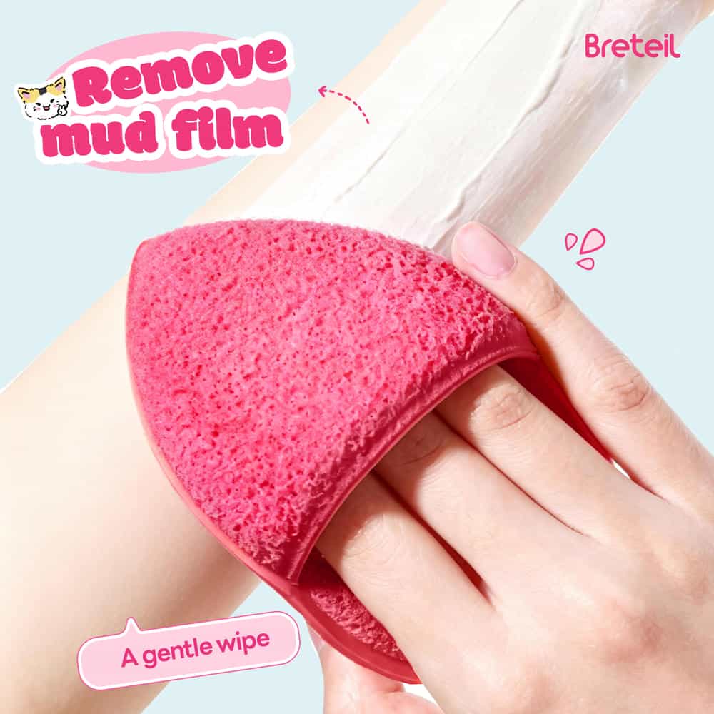 Breteil Wholesale New Arrival Facial Sponge Cleansing Puff Water Drop Glove Face Wash Reusable  Facial  Daily Cleansing Puff - 图片 7