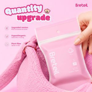 Breteil Wholesale Makeup Remover Pads Wet Compress Pads Cosmetic Pads 2-in-1 Makeup Remover and Skincare Pads - 图片 8