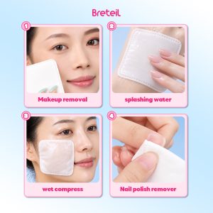 Breteil Wholesale Thick Cotton Pads  Silky Soft Deep Cleansing Multi-Use As a Wet Compress Pad Dry Wet Use Makeup Remover Pad - 图片 8