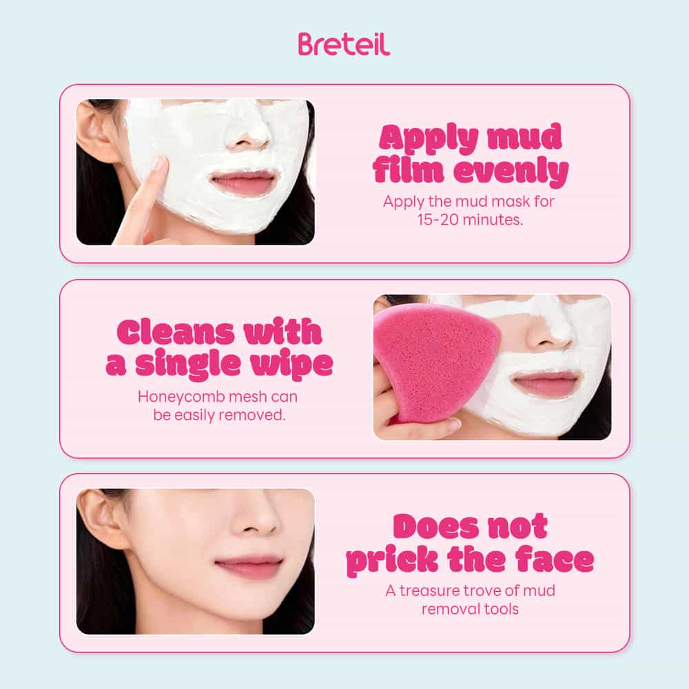 Breteil Wholesale New Arrival Facial Sponge Cleansing Puff Water Drop Glove Face Wash Reusable  Facial  Daily Cleansing Puff - 图片 8