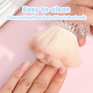 MAANGE New Arrival Wholesale Flower-shaped Crystal Nail Dust Brush Is Used for Dust Removal Cleaning Nail Brush - 图片 2