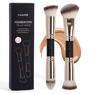 MAANGE Luxury 2pcs Makeup Brush Makeup Box Foundation Brush Private Label Streak-Free Liquid/BB Cream Makeup Tools Brush