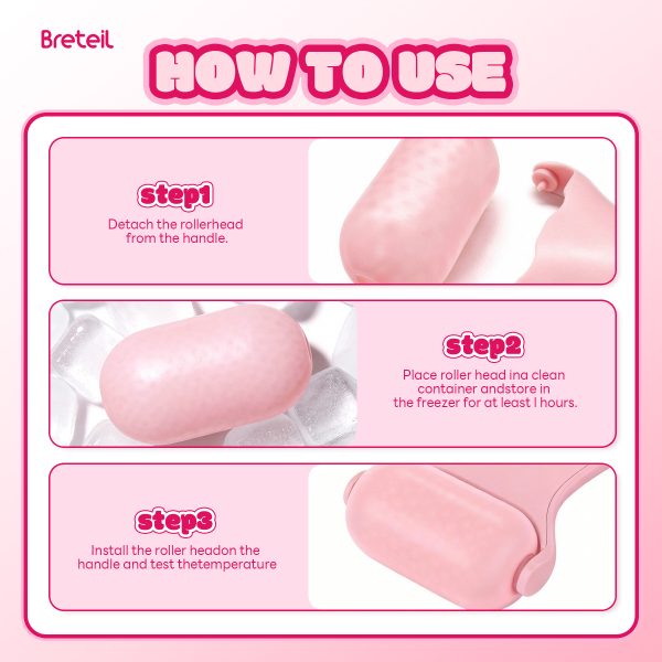 Breteil Wholesale Skincare Ice Therapy Device Facial Soothing Lifting Anti-Wrinkle Cold Therapy Ice Stick Facial Massage Roller