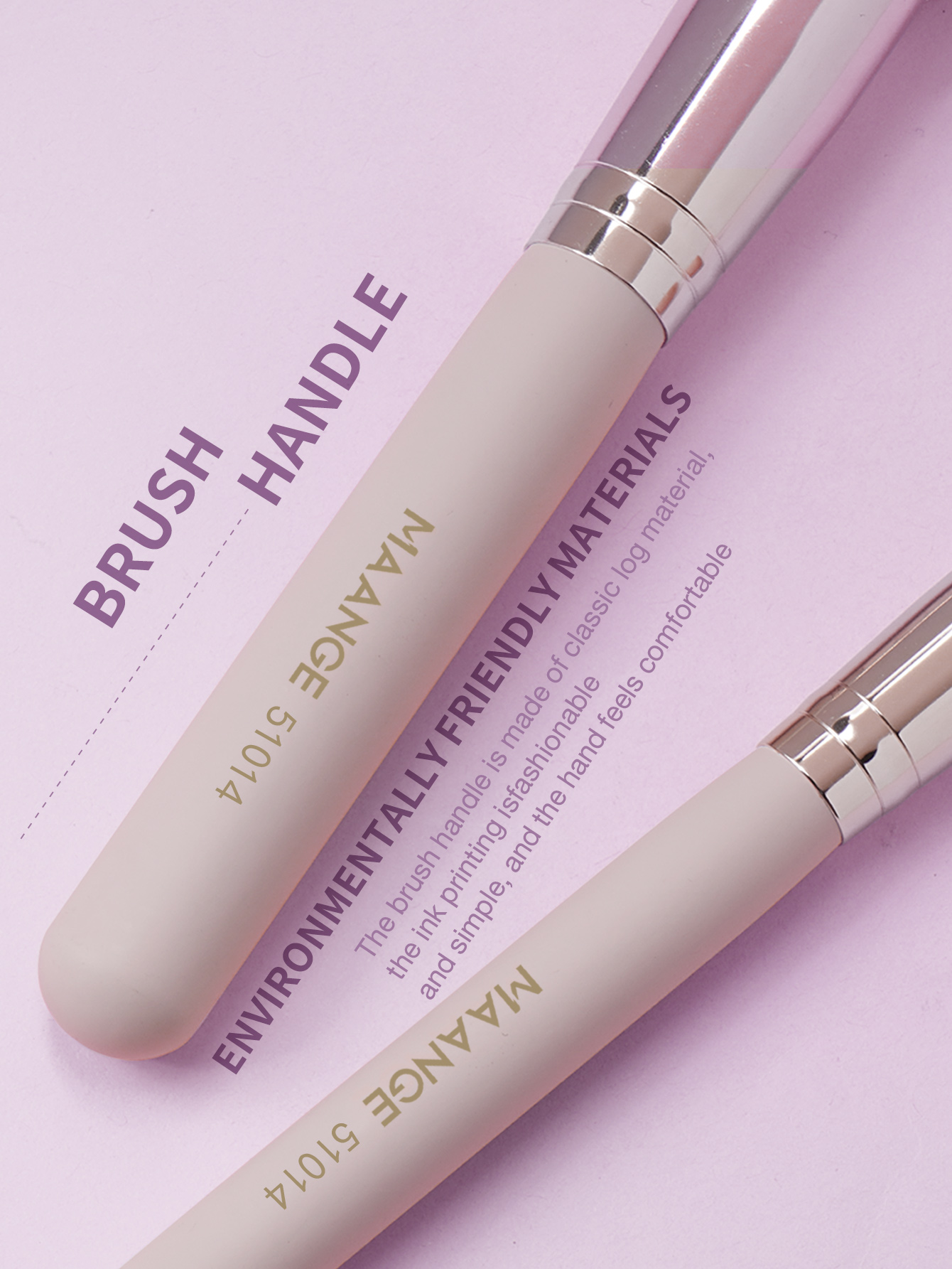 MAANGE Luxury 2PCs  Makeup Brush Foundation Concealer Blush Brush Private Label ODM&OEM Professional Makeup Brush Set - 图片 6