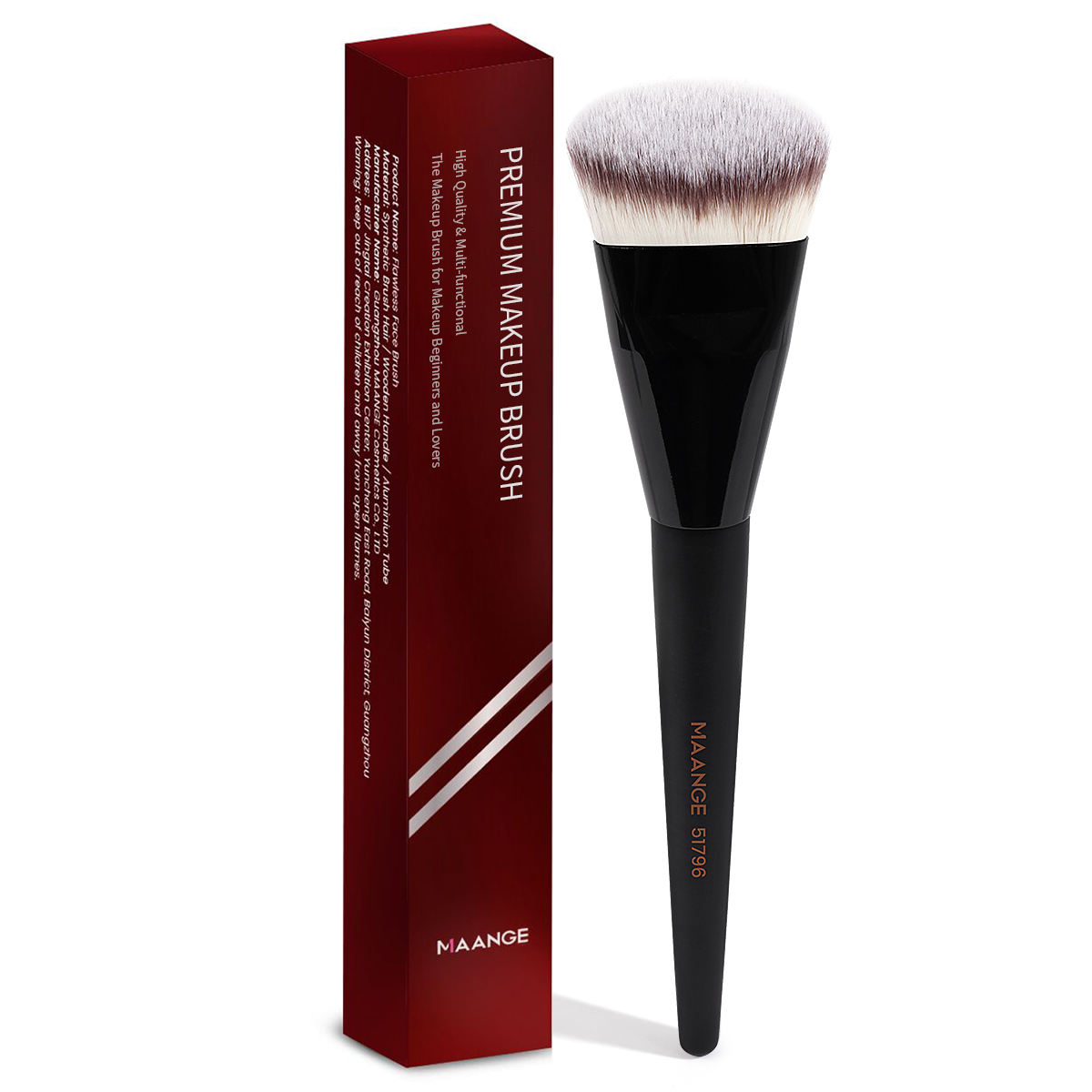 MAANGE Wholesale  Professional Single Makeup Brush  Foundation Loose Powder Blush Custom Professional Makeup Brush Set - 图片 1