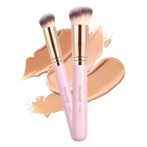MAANGE 3pcs Professional Face Beauty Tools Highlighter Brush Loose Powder Contour Foundation Brushes Make up Set - 图片 3