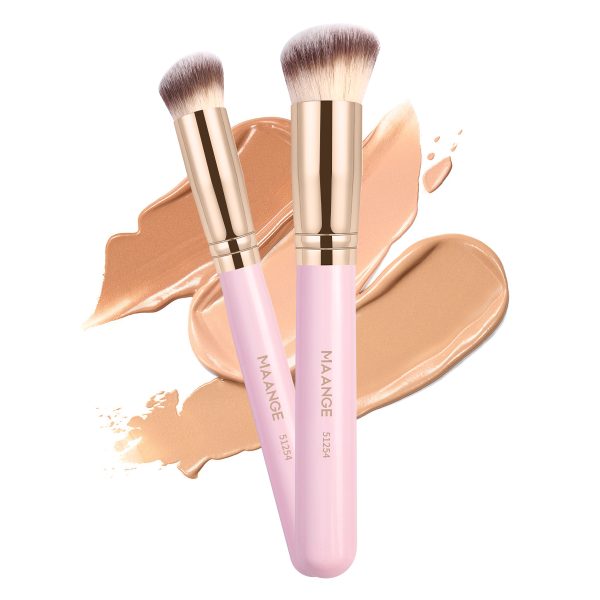 MAANGE 3pcs Professional Face Beauty Tools Highlighter Brush Loose Powder Contour Foundation Brushes Make up Set