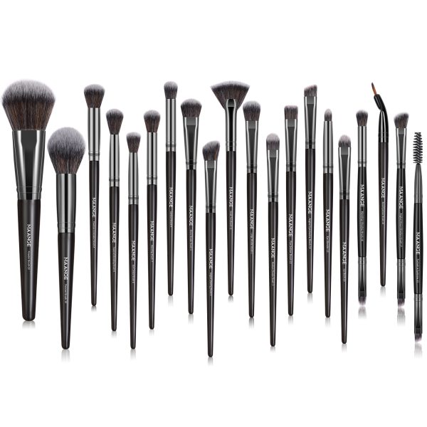 MAANGE  20pcs Makeup Brushes Kits Cosmetic Black Private Label Foundation Blush Contouring Eyeshadow Brush Makeup Brush Set