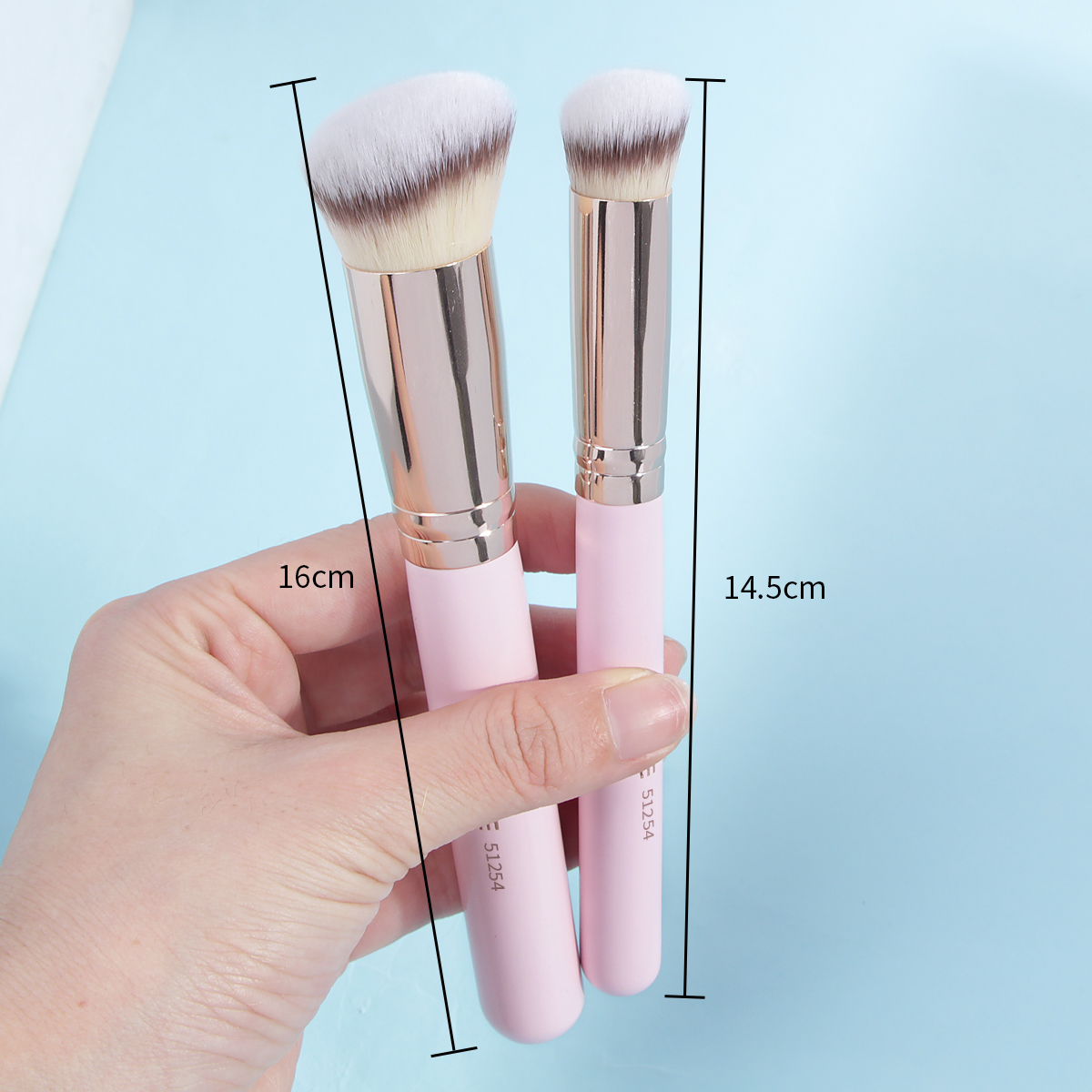 MAANGE 3pcs Professional Face Beauty Tools Highlighter Brush Loose Powder Contour Foundation Brushes Make up Set - 图片 4