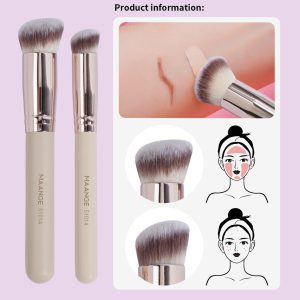 MAANGE Luxury 2PCs  Makeup Brush Foundation Concealer Blush Brush Private Label ODM&OEM Professional Makeup Brush Set - 图片 4
