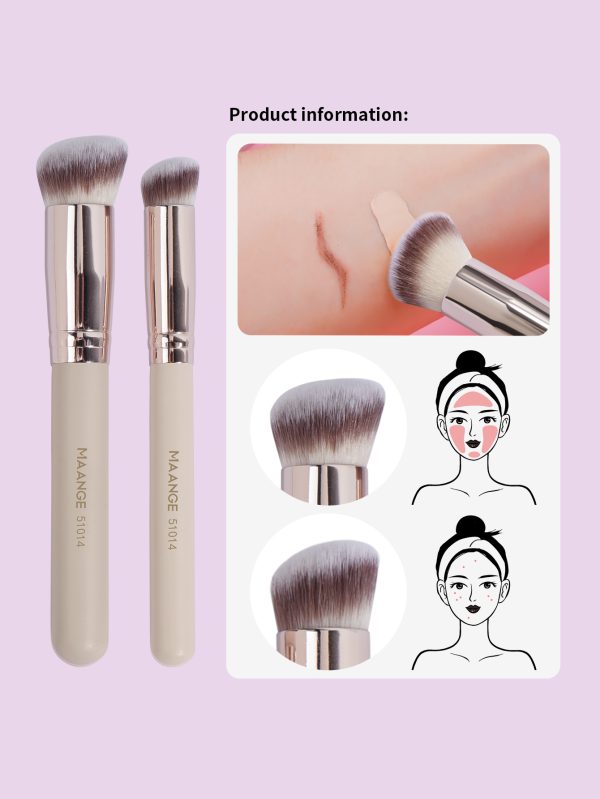 MAANGE Luxury 2PCs  Makeup Brush Foundation Concealer Blush Brush Private Label ODM&OEM Professional Makeup Brush Set