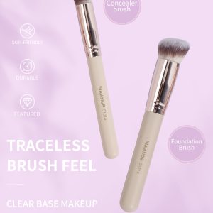 MAANGE Luxury 2PCs  Makeup Brush Foundation Concealer Blush Brush Private Label ODM&OEM Professional Makeup Brush Set - 图片 5