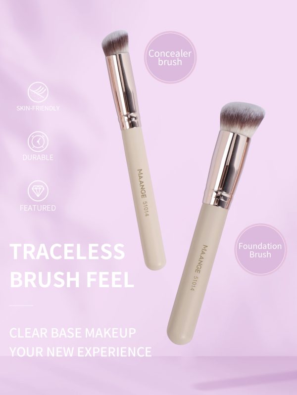 MAANGE Luxury 2PCs  Makeup Brush Foundation Concealer Blush Brush Private Label ODM&OEM Professional Makeup Brush Set