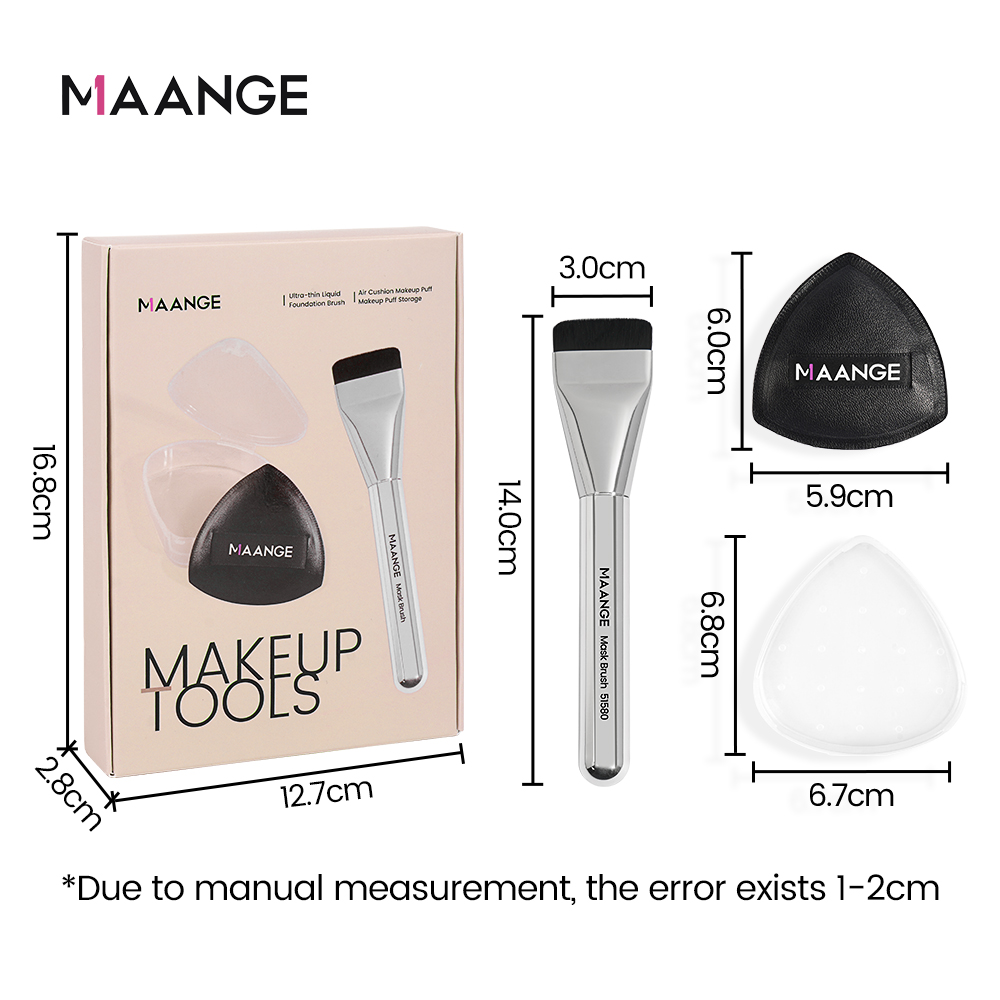 New Makeup Brushes Set High Quality Soft Synthetic Bristles Cosmetics Tools Mask Make Up Brush  Triangle Puff Makeup brushes - 图片 7