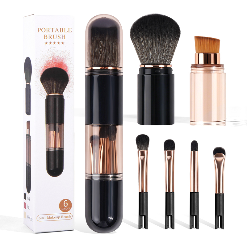 MAANGE New Arrival 6-in-1 Custom OEM&ODM 6-in-1 Single Makeup Brush High-quality Multi-purpose Professional Facial Makeup Brush - 图片 1