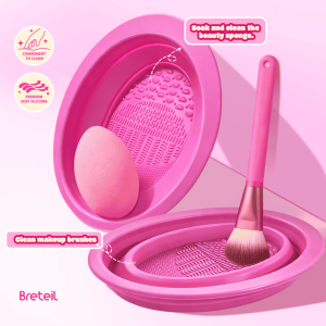 Breteil Wholesale Cosmetic Brush Cleaners Silicone Cleaners Cosmetic Cleaners Makeup Sponge Cleaner Makeup Brush Cleaner - 图片 2