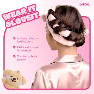 Breteil Wholesale Long Hair Strap Curl Hair Soft Curling Headband  Hair Tie Sleep Big Wave Non Heat Curling Headband - 图片 3