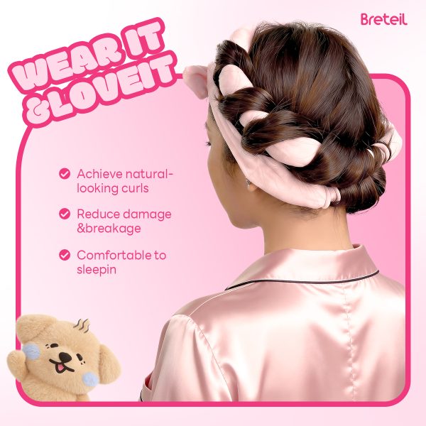 Breteil Wholesale Long Hair Strap Curl Hair Soft Curling Headband  Hair Tie Sleep Big Wave Non Heat Curling Headband