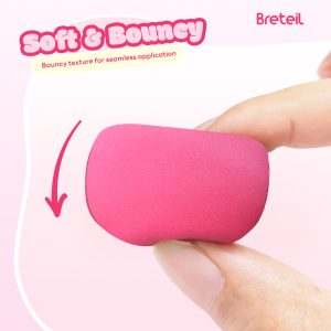 Breteil Wholesale  7PCS Thumb Puff Powder Puff Loose Sponge Washable  Soft Cotton Puff Teardrop-shaped 7PCS Thumb Puff - 图片 4