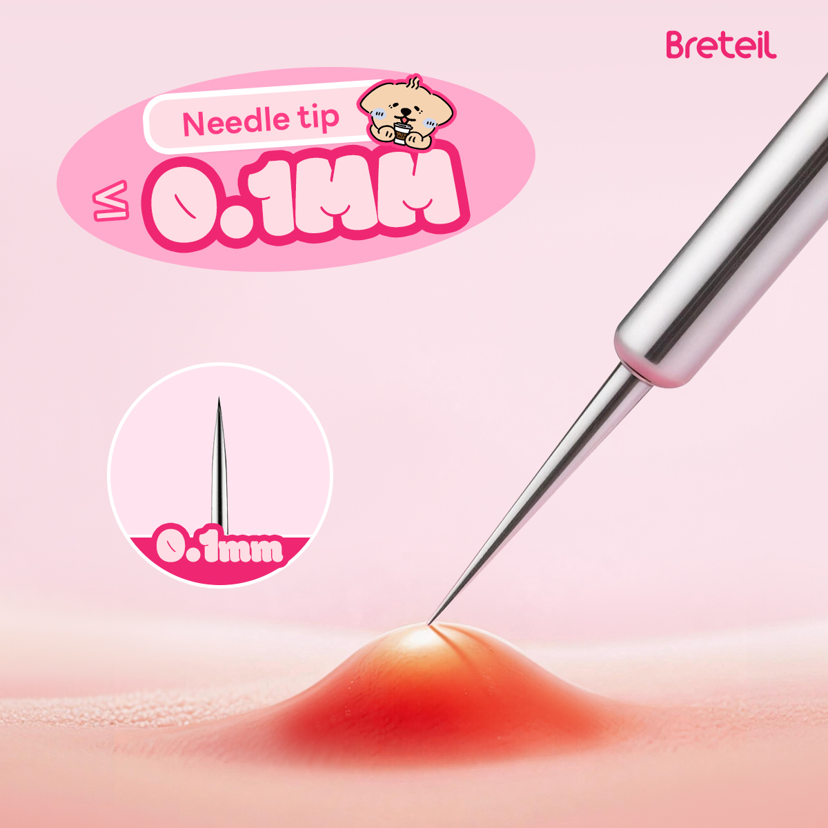 Breteil Wholesale  4-Piece Stainless Steel Facial Acne & Blackhead Removal Kit Wholesale 4pcs Acne Extraction Tools Case - 图片 4