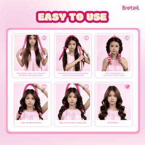 Breteil Wholesale Heatless Hair Curling Set Hair Clips Scrunchies No Heat Damage Hair Styling KitSoft Sleeping Hair Curlers - 图片 5
