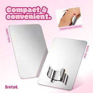 Breteil Wholesale Stainless Steel Foundation Palette Mixing Foundation Eyeshadow Mascara Nail Polish Foundation Palette - 图片 5