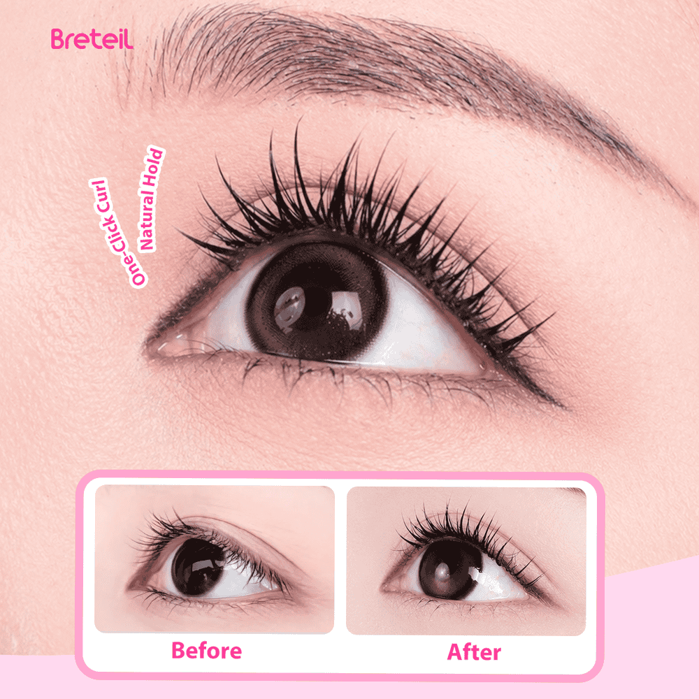 Breteil Professional Eyelash Curler Makeup Eyelash Curler Lady Women Nature Eyelash Handle Curl Long-lasting Eyelash Curler - 图片 6