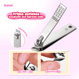 Breteil Wholesale 4-Piece Stainless Steel Nail Clippers & Trimmer Box-Portable Professional Durable Nail Clippers Set - 图片 6