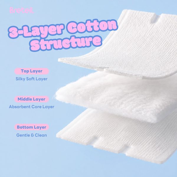 Breteil Wholesale Beauty Makeup Remover Pads Suitable  Dry and Wet Use Beauty Salons Facial Makeup Remover Pads