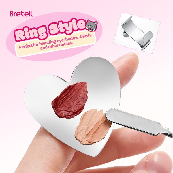 Breteil Wholesale Stainless Steel Foundation Palette Mixing Foundation Eyeshadow Mascara Nail Polish Foundation Palette