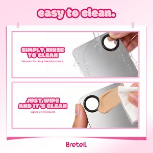 Breteil Wholesale Stainless Steel Foundation Palette Mixing Foundation Eyeshadow Mascara Nail Polish Foundation Palette - 图片 7