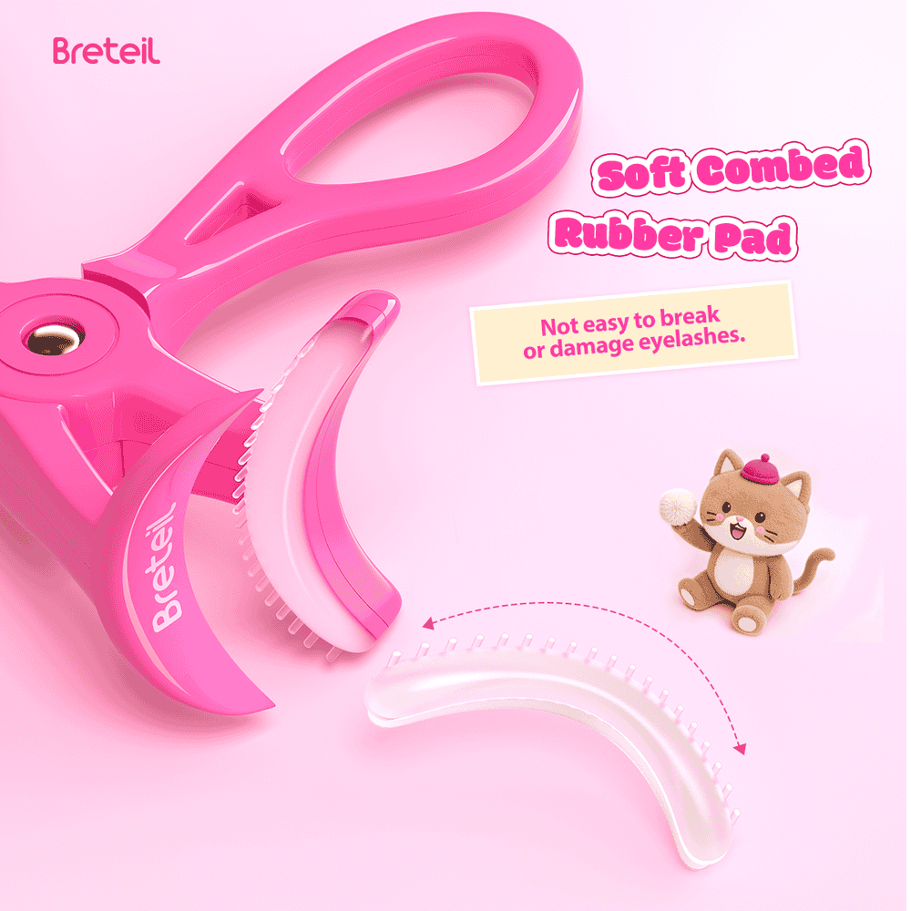 Breteil Professional Eyelash Curler Makeup Eyelash Curler Lady Women Nature Eyelash Handle Curl Long-lasting Eyelash Curler - 图片 7