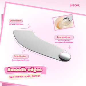 Breteil Wholesale Stainless Steel  Liquid Foundation Spatula Cosmetic Color Palette Mixer Shovel Mixing Spatula - 图片 4