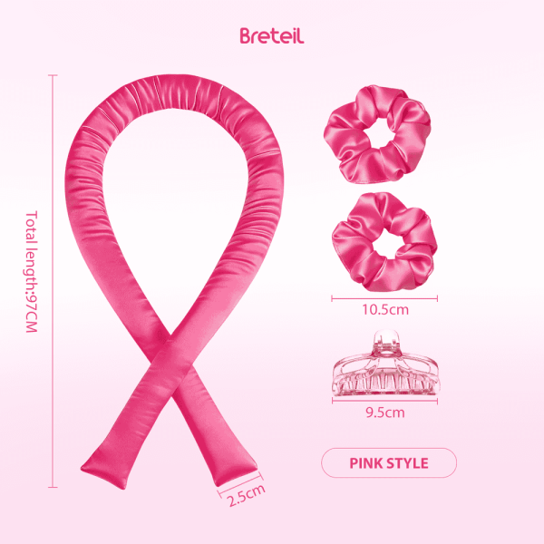 Breteil Wholesale Heatless Hair Curling Set Hair Clips Scrunchies No Heat Damage Hair Styling KitSoft Sleeping Hair Curlers