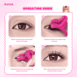 Breteil Professional Eyelash Curler Makeup Eyelash Curler Lady Women Nature Eyelash Handle Curl Long-lasting Eyelash Curler - 图片 8