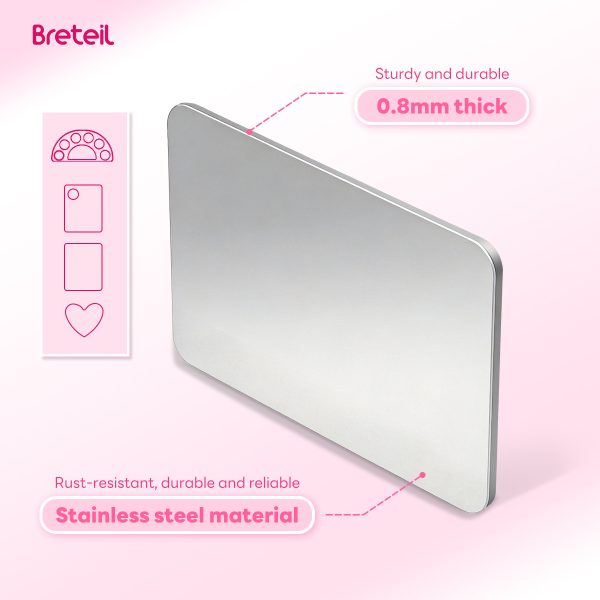 Breteil Wholesale Stainless Steel Foundation Palette Mixing Foundation Eyeshadow Mascara Nail Polish Foundation Palette