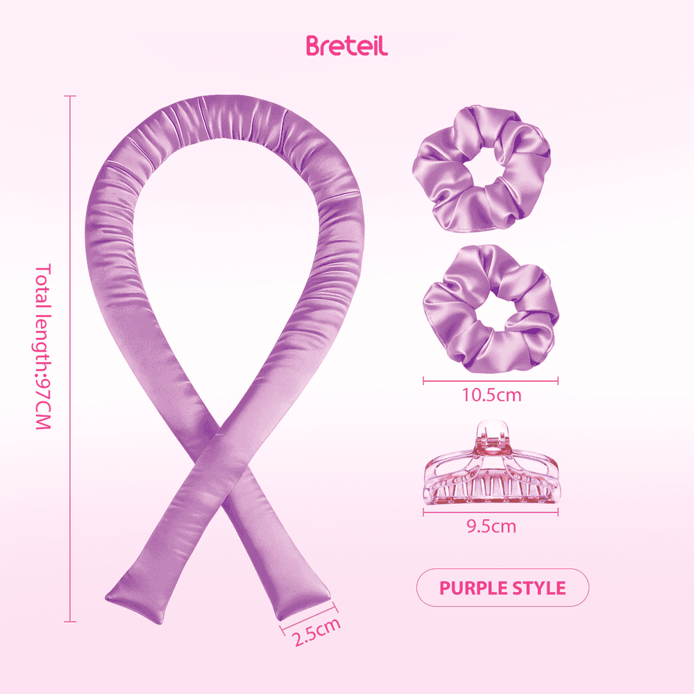Breteil Wholesale Heatless Hair Curling Set Hair Clips Scrunchies No Heat Damage Hair Styling KitSoft Sleeping Hair Curlers - 图片 9